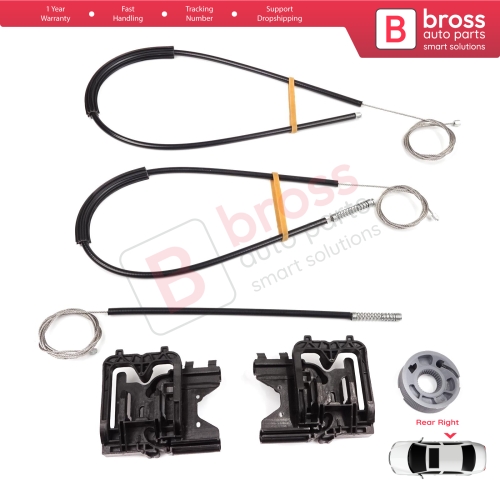 Power Window Regulator Repair Kit Rear Right Door for Land Rover Range Rover Sport MK2 L494 2013-2022 LR078870