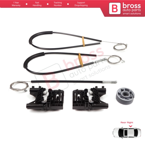 Power Window Regulator Repair Kit Rear Right Door for Land Rover Range Rover Sport MK2 L494 2013-2022 LR078870