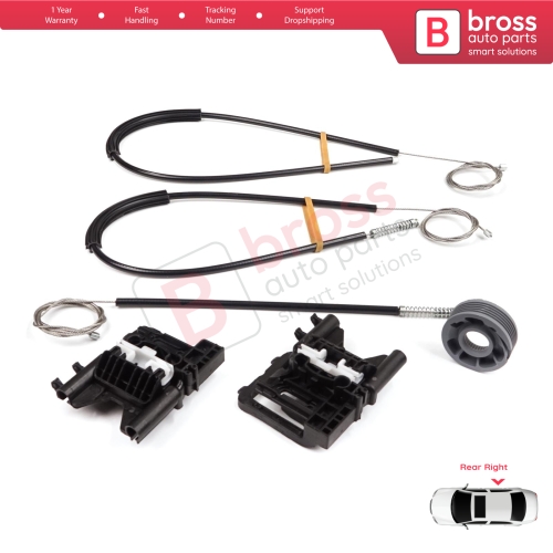 Power Window Regulator Repair Kit Rear Right Door for Land Rover Range Rover Sport MK2 L494 2013-2022 LR078870