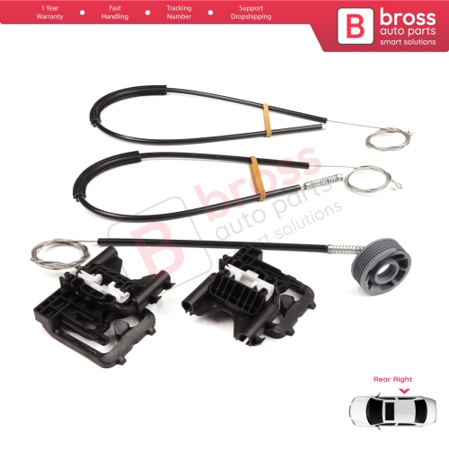 Power Window Regulator Repair Kit Rear Right Door for Land Rover Range Rover Sport MK2 L494 2013-2022 LR078870