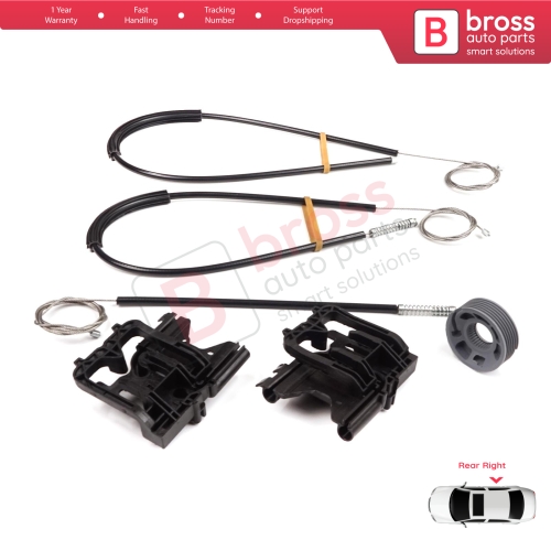 Power Window Regulator Repair Kit Rear Right Door for Land Rover Range Rover Sport MK2 L494 2013-2022 LR078870