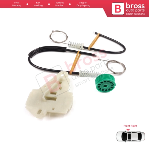 Window Regulator Repair Set Front Right Door for Honda City MK4 GD GE Jazz MK2 2001-2008 72210SAAJ02