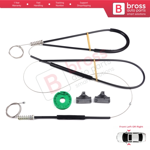 Power Window Regulator Repair Set Left or Right Door for Seat Ibiza Cordoba SX 1993-2002 3-Door HB Coupe 6K3837401 6K3837402