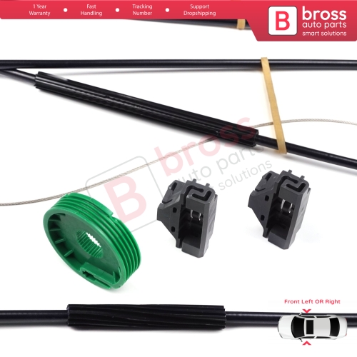 Power Window Regulator Repair Set Left or Right Door for Seat Ibiza Cordoba SX 1993-2002 3-Door HB Coupe 6K3837401 6K3837402
