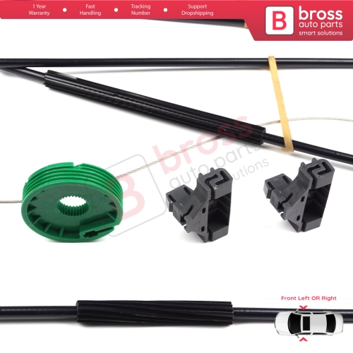 Power Window Regulator Repair Set Left or Right Door for Seat Ibiza Cordoba SX 1993-2002 3-Door HB Coupe 6K3837401 6K3837402