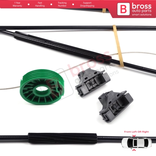 Power Window Regulator Repair Set Left or Right Door for Seat Ibiza Cordoba SX 1993-2002 3-Door HB Coupe 6K3837401 6K3837402