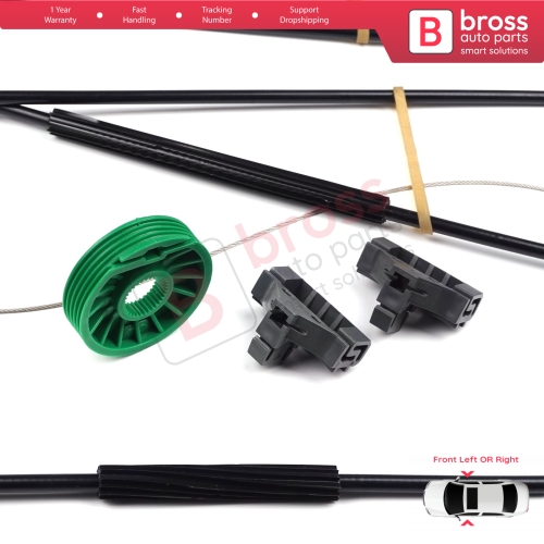 Power Window Regulator Repair Set Left or Right Door for Seat Ibiza Cordoba SX 1993-2002 3-Door HB Coupe 6K3837401 6K3837402