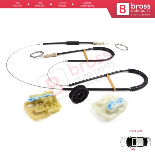 Window Regulator Repair Set Front Left Door for Skoda Octavia MK3 III 5E 2012-2021 4/5 Door 5E0837461