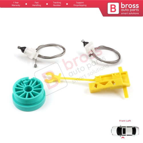 Manual Window Regulator Repair Set Front Left Door for Fiat Ducato MK2 230 244 Peugeot Boxer Citroen Jumper Relay 1994-2006