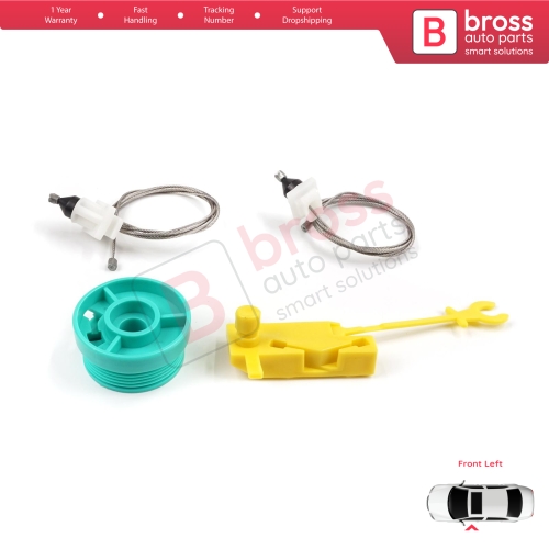 Manual Window Regulator Repair Set Front Left Door for Fiat Ducato MK2 230 244 Peugeot Boxer Citroen Jumper Relay 1994-2006