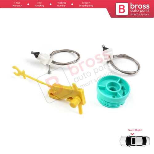 Manual Window Regulator Repair Set Front Right Door for Fiat Ducato MK2 230 244 Peugeot Boxer Citroen Jumper Relay 1994-2006