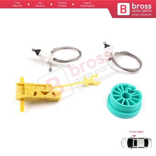 Manual Window Regulator Repair Set Front Right Door for Fiat Ducato MK2 230 244 Peugeot Boxer Citroen Jumper Relay 1994-2006