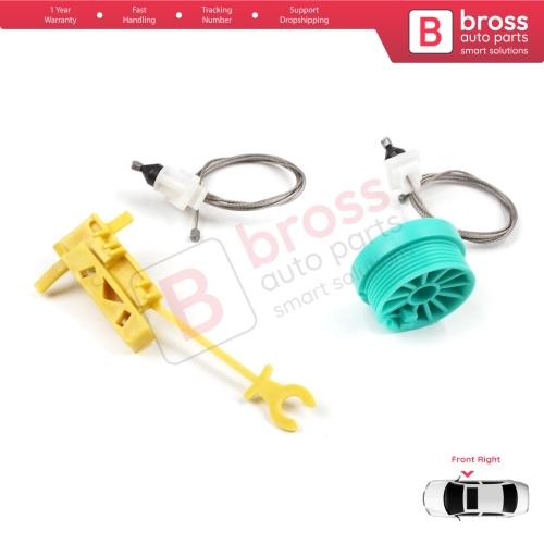 Manual Window Regulator Repair Set Front Right Door for Fiat Ducato MK2 230 244 Peugeot Boxer Citroen Jumper Relay 1994-2006
