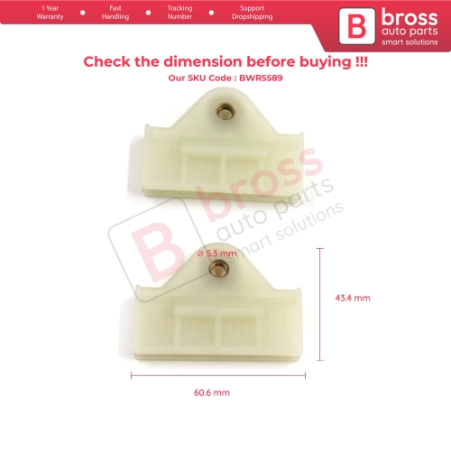Rear Window Regulator Glass Runner Holder Clips for Hyundai Tucson MK3 TL Nexo MK1 FE Kia Sportage MK4 QL Niro MK1 DE 83412-A4000