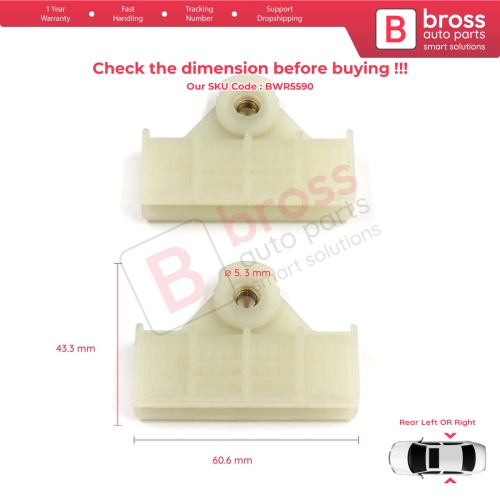 Rear Window Regulator Glass Runner Holder Clips for Hyundai Tucson MK2 IX35 LM Elantra MK4 HD Kia Sportage MK3 SL 83412-2H000