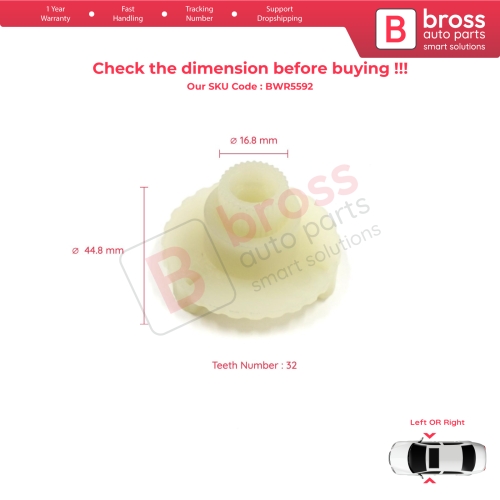 Window Regulator Motor Cog Repair Gear for Iveco EuroBus 2003-2012