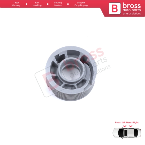 Window Regulator Repair Cable Roll Gear Reel Wheel Pulley Right Door for Land Rover Discovery MK5 L462 2017-On