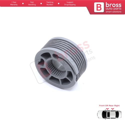 Window Regulator Repair Cable Roll Gear Reel Wheel Pulley Right Door for Land Rover Discovery MK5 L462 2017-On