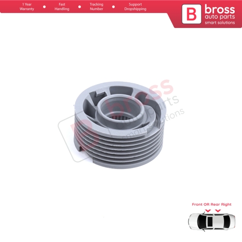 Window Regulator Repair Cable Roll Gear Reel Wheel Pulley Right Door for Land Rover Discovery MK5 L462 2017-On