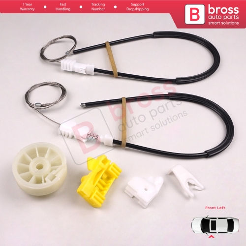 Power Window Regulator Repair Set Left Door for Renault Clio MK2 BB CB SB 1998-2012 2/3-Door HB Coupe Van 7700842247