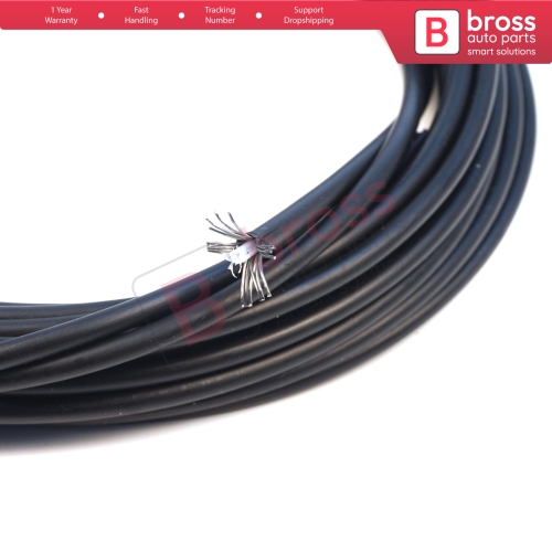 10 Meters Steel Cable Rope Wire Sound Isolation Protection Hose Inner Diameter 1.2 mm Outer Dia 4 mm for Universal Many Car Auto Motorcycle Models