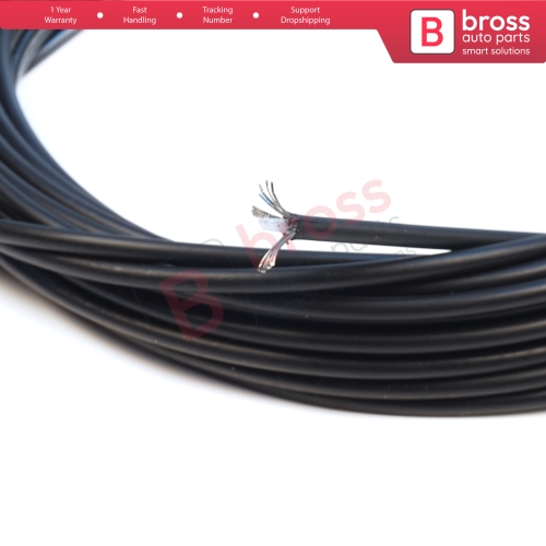 10 Meters Steel Cable Rope Wire Sound Isolation Protection Hose Inner Diameter 1.2 mm Outer Dia 4 mm for Universal Many Car Auto Motorcycle Models