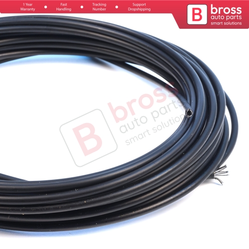 10 Meters Steel Cable Rope Wire Sound Isolation Protection Hose Inner Diameter 1.2 mm Outer Dia 4 mm for Universal Many Car Auto Motorcycle Models