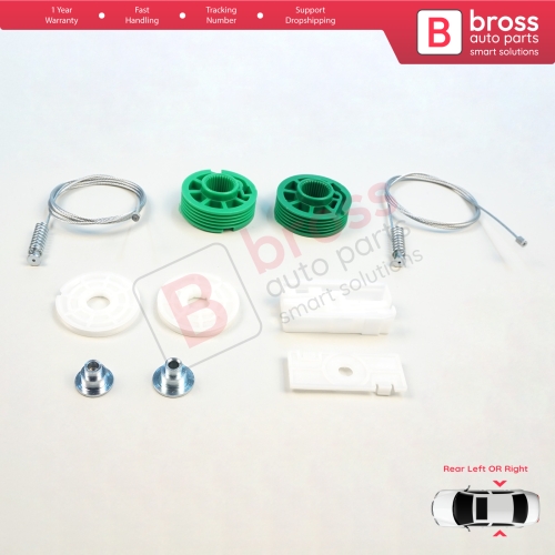 Window Regulator Repair Set Rear Left or Right for Mercedes S CL Class C140 W140 1992-1999 Coupe CL420 CL500 CL 600