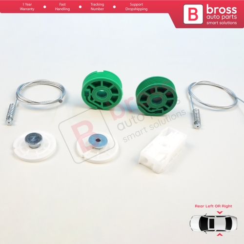 Window Regulator Repair Set Rear Left or Right for Mercedes S CL Class C140 W140 1992-1999 Coupe CL420 CL500 CL 600