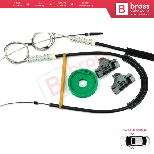 Power Window Regulator Repair Set Front Left or Right Door for VW Polo MK3 6N1 6N2 1994-2001 2/3 Door 6N3837461