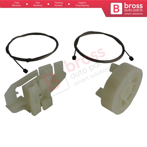 Power Window Regulator Repair Set Front Right Door for Renault Modus Grand Modus F/JP0 2003-2008 4/5 Door Pre-Facelift 8200277578