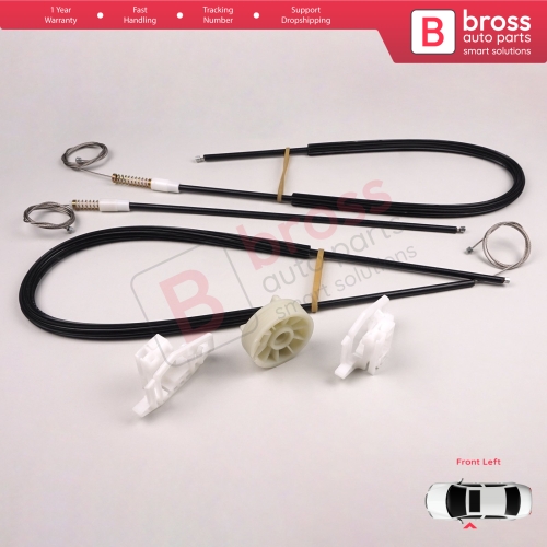 Power Window Regulator Repair Set Left for Renault Megane MK2 BM0/1 CM0/1 2002-2009 3-Door Hatchback Coupe 8200325138