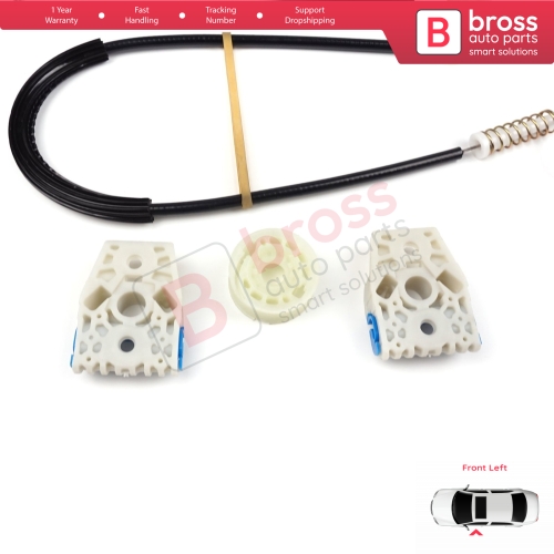 Window Regulator Repair Kit Front Left Door for VW Jetta Golf MK5 A5 1K R32 GTI Rabbit Plus 5M1 1K4837461