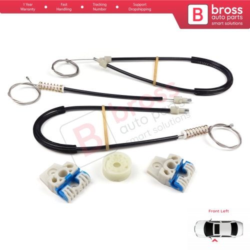 Window Regulator Repair Kit Front Left Door for VW Jetta Golf MK5 A5 1K R32 GTI Rabbit Plus 5M1 1K4837461