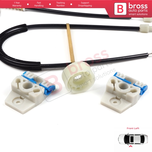 Window Regulator Repair Kit Front Left Door for VW Jetta Golf MK5 A5 1K R32 GTI Rabbit Plus 5M1 1K4837461