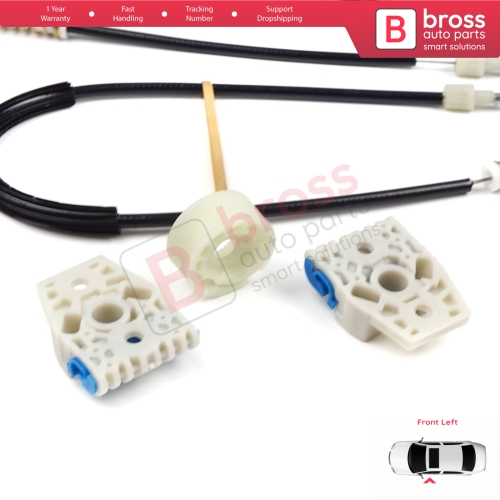 Window Regulator Repair Kit Front Left Door for VW Jetta Golf MK5 A5 1K R32 GTI Rabbit Plus 5M1 1K4837461