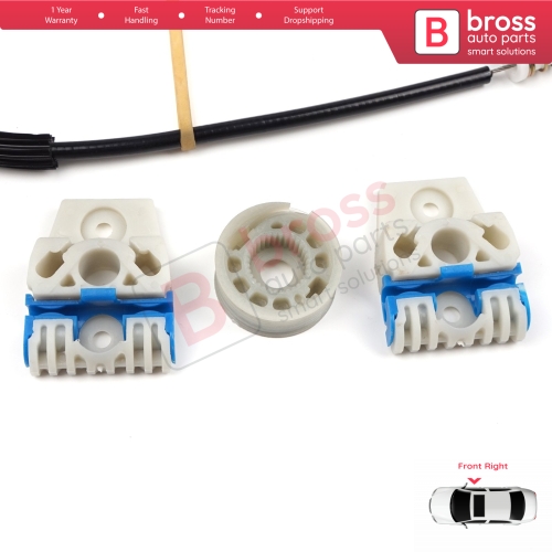 Window Regulator Repair Kit Front Right Door for VW Jetta Golf MK5 A5 1K R32 GTI Rabbit Plus 5M1 1K4837462