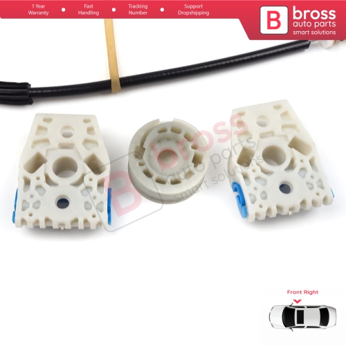 Window Regulator Repair Kit Front Right Door for VW Jetta Golf MK5 A5 1K R32 GTI Rabbit Plus 5M1 1K4837462
