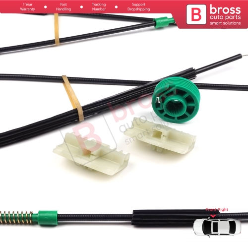 Power Window Regulator Repair Set Right Door for Audi A3 S3 MK1 8L1 1996-2003 2/3 Door Hatchback Coupe 8L3837462