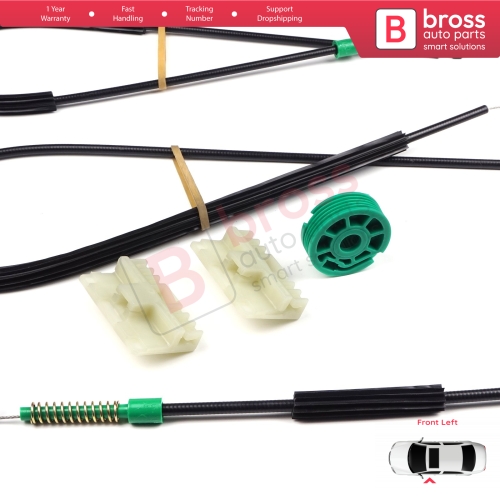 Power Window Regulator Repair Set Left Door for Audi A3 S3 MK1 8L1 1996-2003 2/3 Door Hatchback Coupe 8L3837461