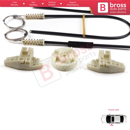 Power Window Regulator Repair Set Front Left Door for Peugeot 206 206+ 1998-2012 4/5 Door 9221E9 9221G0 