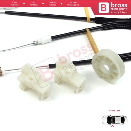 Window Regulator Repair Kit Front Left Door for VW Polo MK3 6N1 6N2 Hatchback 1994-2001 4/5 Door 6N4837461