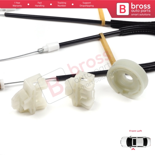 Window Regulator Repair Kit Front Left Door for VW Polo MK3 6N1 6N2 Hatchback 1994-2001 4/5 Door 6N4837461