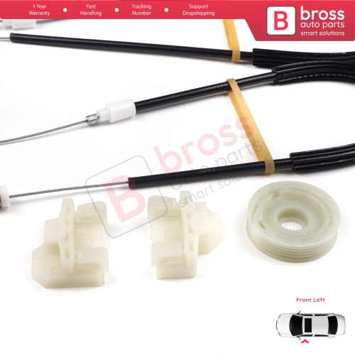 Window Regulator Repair Kit Front Left Door for VW Polo MK3 6N1 6N2 Hatchback 1994-2001 4/5 Door 6N4837461
