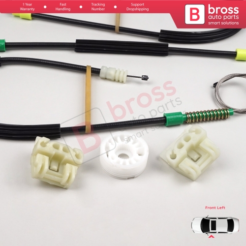 Window Regulator Repair Set Front Left Door for Peugeot 607 9D 9U 1999-2010 9650734980 9221Q2