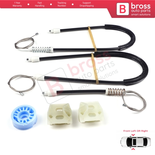 Power Window Regulator Repair Set Front Left or Right Door for Seat Ibiza MK3 6L1 Cordoba MK2 6L2 2002-2008 4/5-Door 6L4837461 6L4837462