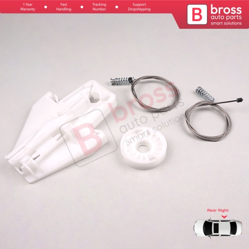 Power Window Regulator Repair Set Rear Right Door for Skoda Fabia MK1 1999-2008 4/5 Door Praktik Van 6Y0839462