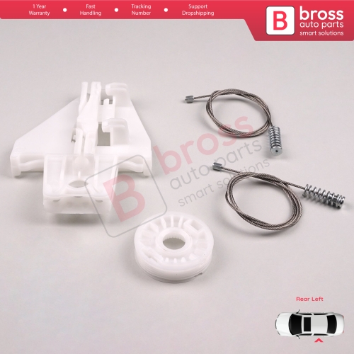 Power Window Regulator Repair Set Rear Left Door for Skoda Fabia MK1 1999-2008 4/5 Door Praktik Van 6Y0839461