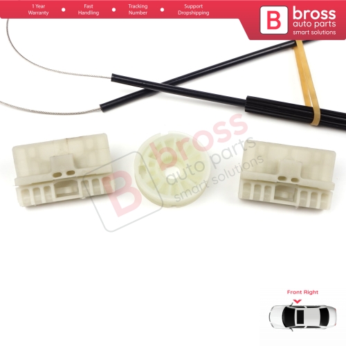Power Window Regulator Repair Set Front Right Door for Audi A6 C6 S6 4F 4F2 4F5 2004-2011 4/5 Door 4F0837462