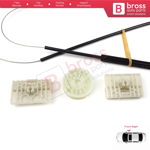 Power Window Regulator Repair Set Front Right Door for Audi A6 C6 S6 4F 4F2 4F5 2004-2011 4/5 Door 4F0837462